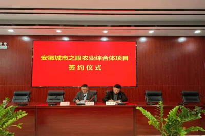 安成鎮先鋒網-安成鎮參加安徽城市之眼農業綜合體項目簽約儀式